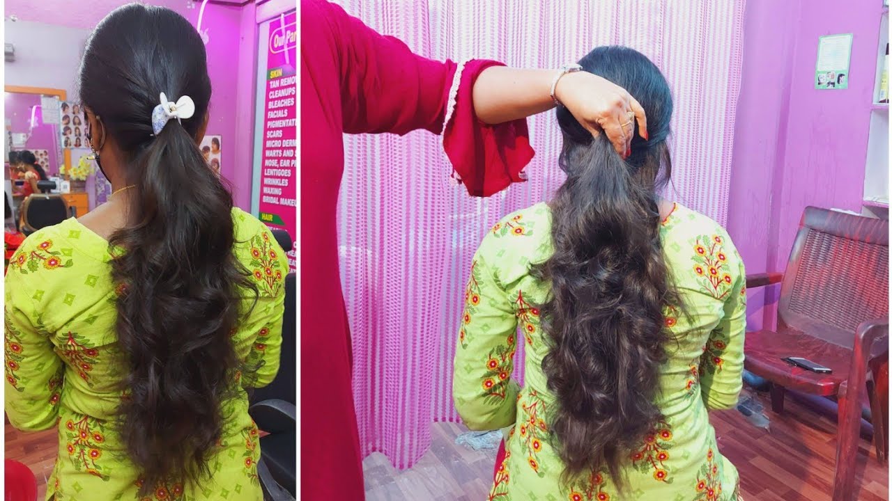 LONG 'U' SHAPED HAIRCUT//Easy V SHAPED Haircut//How To Cut LongPONY