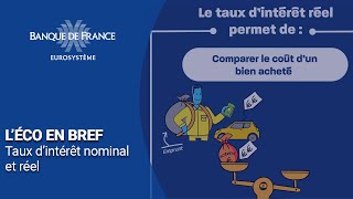 Taux d’intérêt nominal et réel | Banque de France
