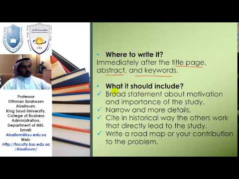 How to write introduction for review of related literature