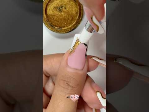 💕Francés En Uñas Con Líneas En Efecto Espejo💅 #francesuñas #uñasdesalon