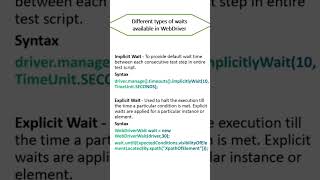 Synchronization|Implicit Explicit wait in Selenium Part-2 #viralshorts #newvideo #automationtesting
