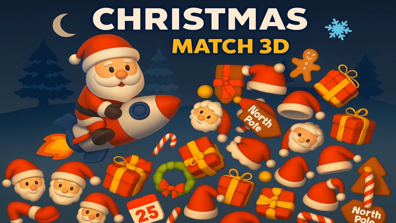 Christmas Game 🎄🧩 | Match 3D Festive Puzzle Gameplay (Android)