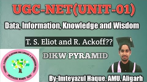 Data, Information, Knowledge and Wisdom| DIKW Pyramid|Where is the wisdom....|Unit-01 UGC-NET