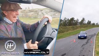 The Slalom challenge in the Tesla Model Y | Fifth Gear