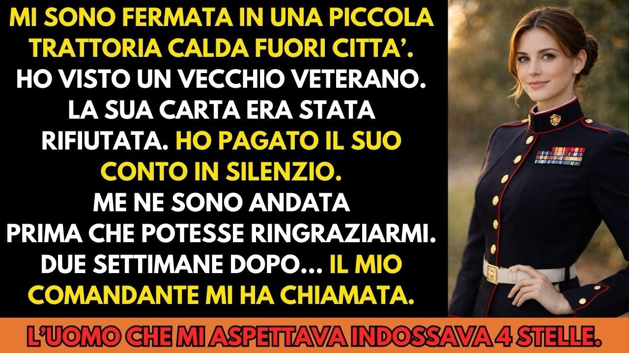 Ho pagato il conto di un veterano sconosciuto. Non sapevo fosse un generale a 4 stelle.