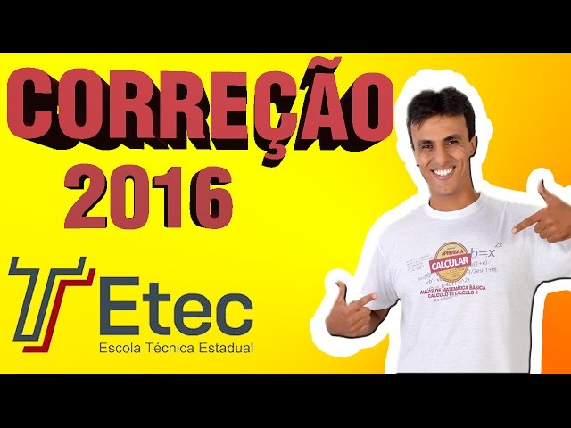 Prova Etec 2017 - 2º semestre Curso - Azup