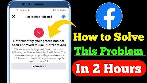Unfortunately your profile has not been approved to use in stream ads | In stream ads Rejected 😱😱😱