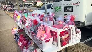Street selling Valentine’s Day baskets 2026