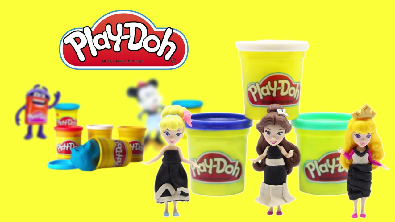 DIY Disney Princess Play Dough Dresses Costume Magiclip Fun! Learning Colors for Toddlers 28