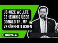 JD Vance: US-Vize wollte Epstein-Geheimnis über Donald Trump veröffentlichen