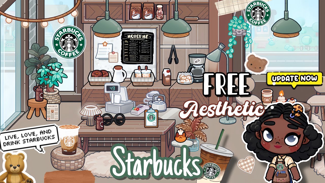 БЕСПЛАТНЫЙ Эстетический дизайн STARBUCKS ✨☕️Идеи для дома AVATAR WORLD🧺 БЕСПЛАТНАЯ идея [Дизайн д...