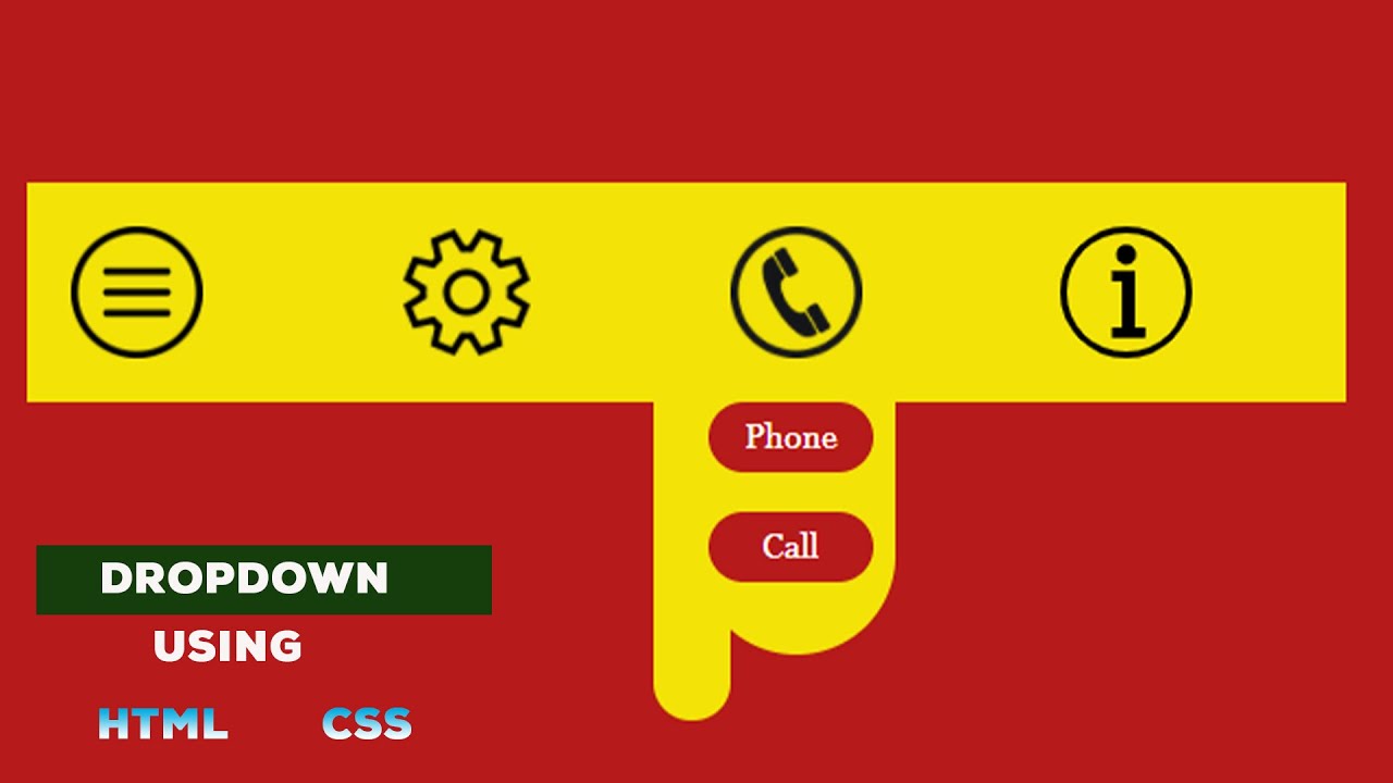 How To Make Drop Down Menu Using HTML And CSS With Source Code - YouTube