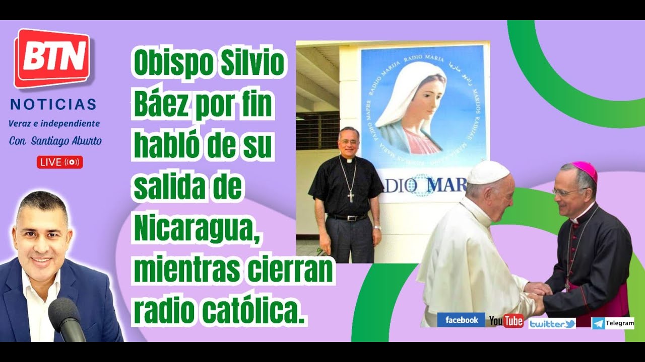 En Vivo Obispo Báez por fin hablo de su salida de Nicaragua, mientras