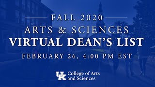 Spring 2021 Dean's List Ceremony
