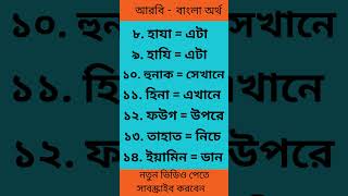 আরবি ভাষা শিক্ষা-Arabic Language Learning। সৌদি আরবি ভাষা শিক্ষা