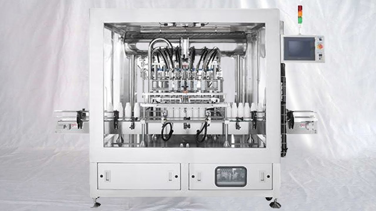 Goat milk filling machine linear 12heads servo motor driven filler equipment 全自動直線式伺服灌裝機