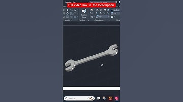 AutoCAD Wrench Tutorial – Learn 3D Spanner Design (AutoCAD 2026) #shorts #autocad #civil