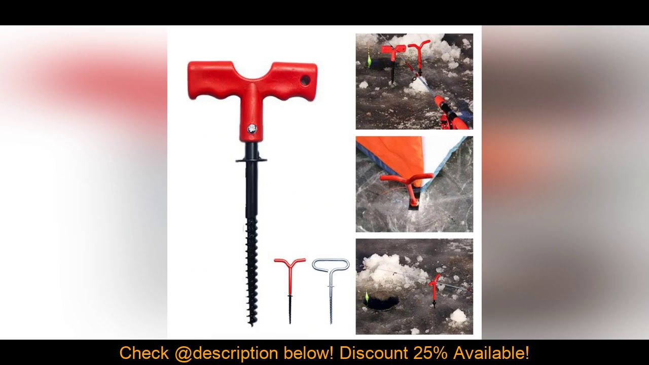 Review Stainless steel Winter Ice Fishing Auger Drill Tent Pegs Fixed