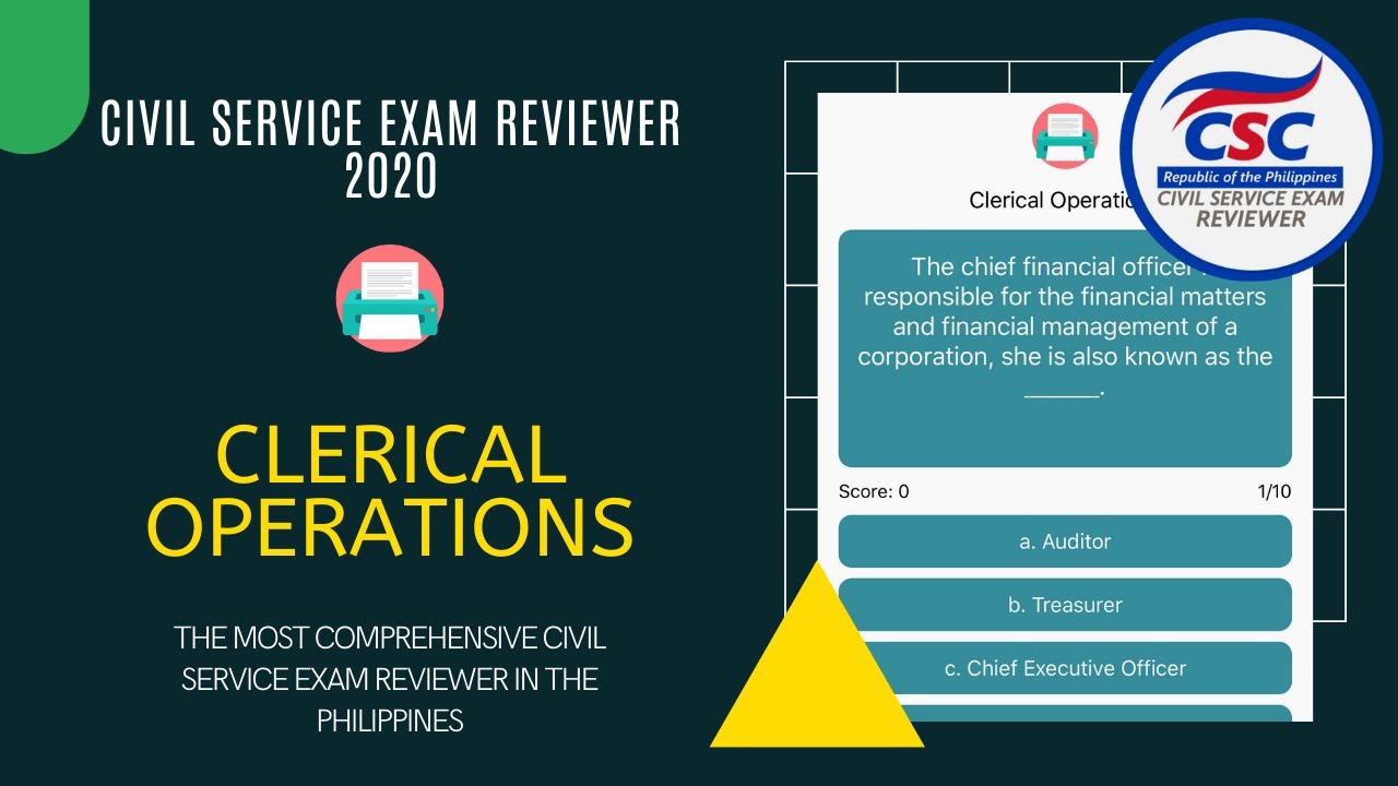 Clerical Operations Civil Service Exam 2023 Reviewer YouTube