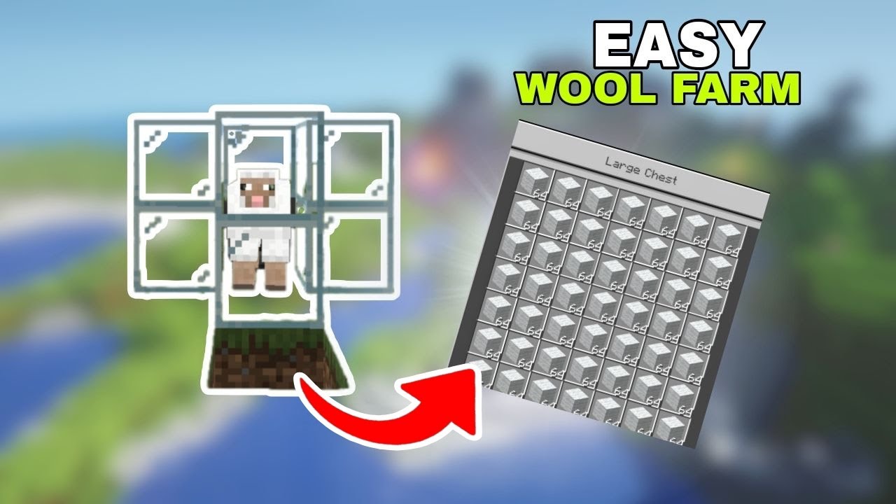 Unlimited wool in minecraft. Easy farm design! - YouTube