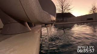 What Happens to a Pool Slide at 26 Degrees (Overnight Freeze Timelapse)