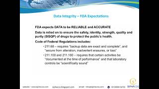 #47 SIPHACOS Data Integrity – Data Integrity Ensuring Reliable and cGMP Compliant Pharmaceutical Sys