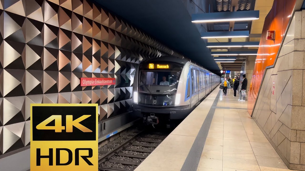 [4K 60fps HDR]U-Bahn München-SIEMENS C2 & C1 trains on U3 line-Shot on iPhone 13 Pro Max