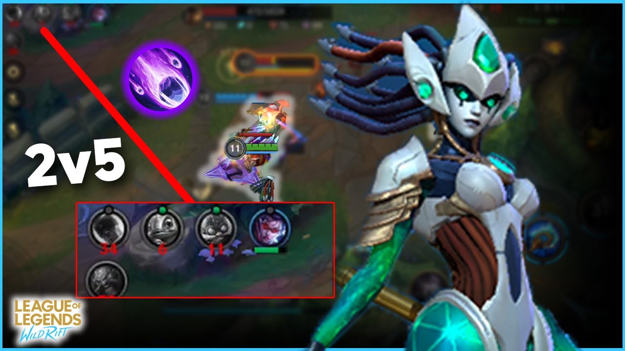 NAMI SUPPORT GAMEPLAY, 2V5 VAYNE CARRYING THE GAME. WILD RIFT SEASON 7