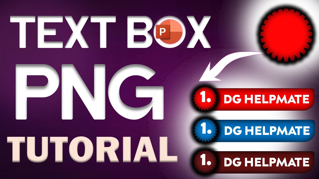 👉 PowerPoint Text Box PNG Kaise Banaye | DG HelpMate Tutorial 🎨📌