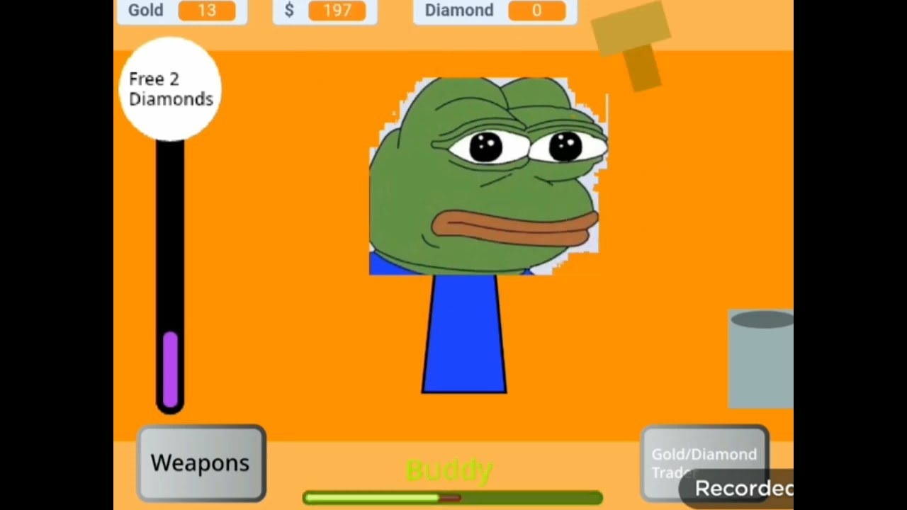 Kick the Buddy with Sprunki OC Pepe the Frog