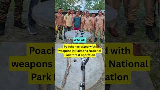 Poacher arrested with weapons in Raimona National Park forest operation