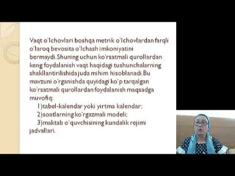 Саидова Г Vaqt o&rsquo;lchov birliklari va ular bilan tanishtirish