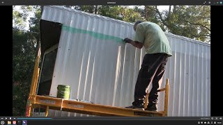 Mobile home rehab 24. Exterior painting