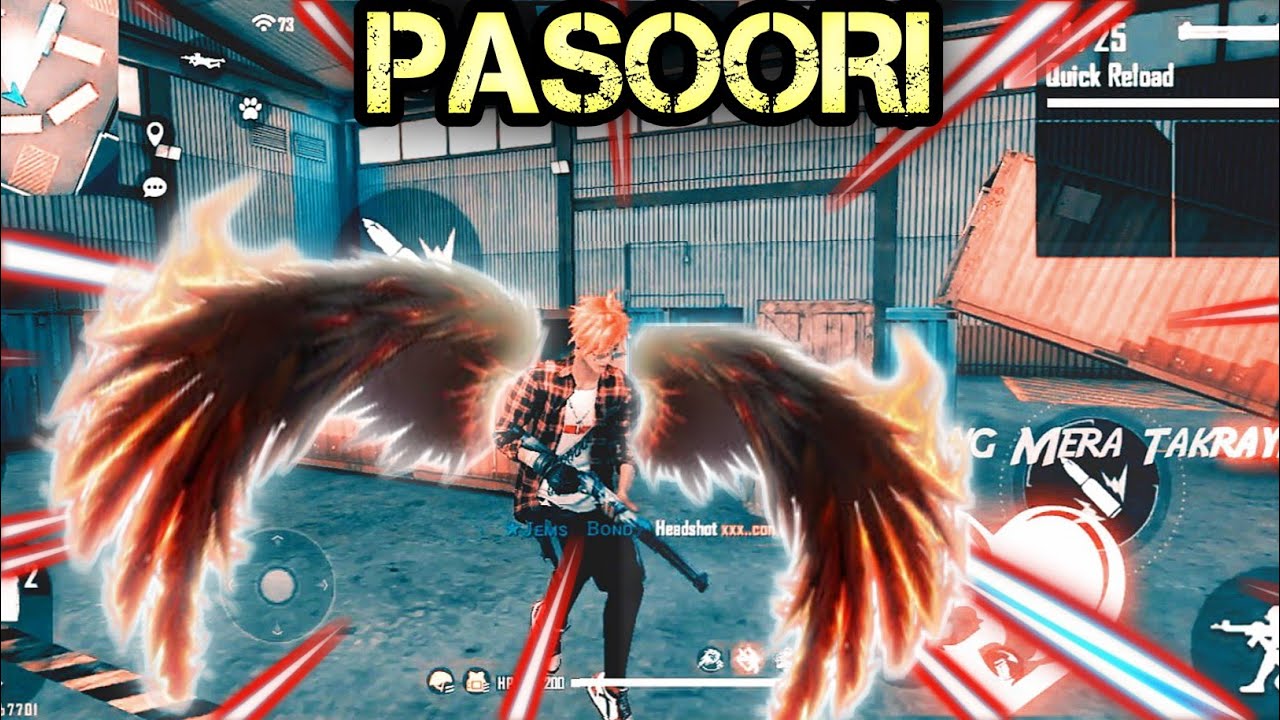 pasoori song lyrics status🥀| free fire Whatsapp status lyrics headshot 🎯 montage!!