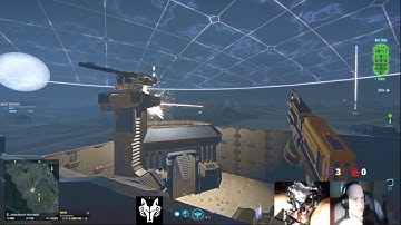 NO HANDS PLANETSIDE 2 = Part 3 testing the anti vehicle turret in player made base construction