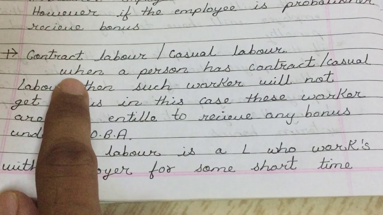 CONTRACT / CASUAL LABOUR