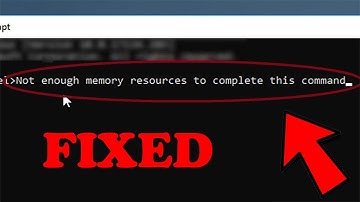 FIX: Not enough memory resources to process this command in Windows 10