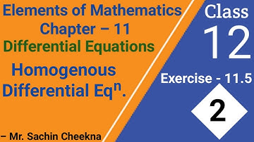 Questions based on homogeneous differential equation | Class 12 EMF exercise 11.5 questions 4 to 10