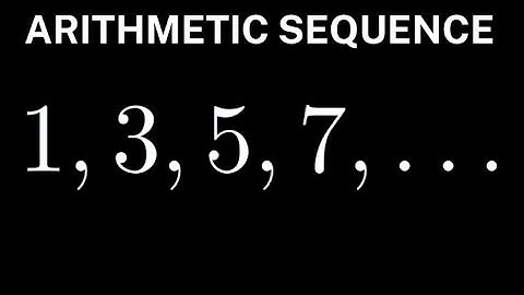Formula for the Arithmetic Sequence: 1, 3, 5, 7, ...