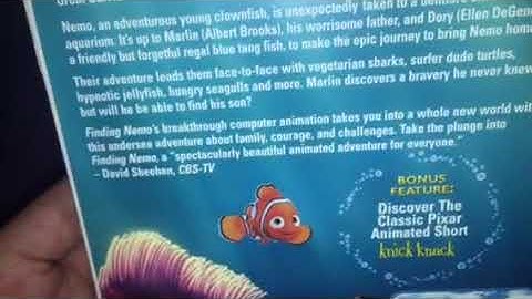 Finding Nemo (2003) VHS Overview