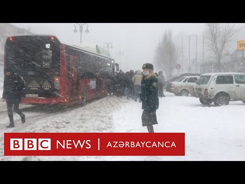 Bakıda qarlı, çovğunlu hava: 22 nəfər yıxılaraq xəsarət alıb