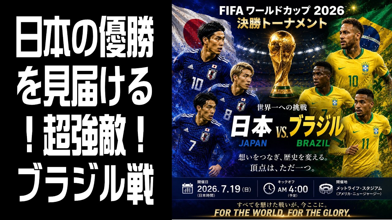 同時視聴】サッカーW杯 - 日本 vs. ブラジル - YouTube