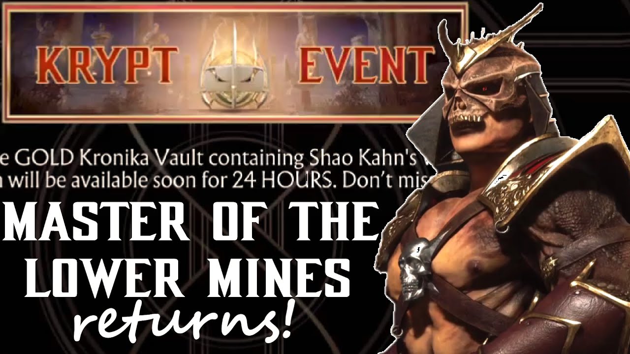 MORTAL KOMBAT 11 - How To Unlock Shao Kahn Master of the Lower Mines  Skin! (Timed Krypt Event) 