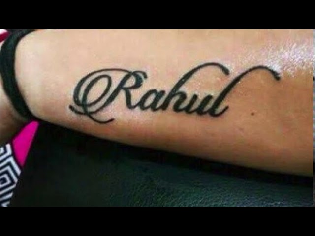 Rahul name tattoo deign  Tattoo on demand  The Unique Tattoo  YouTube