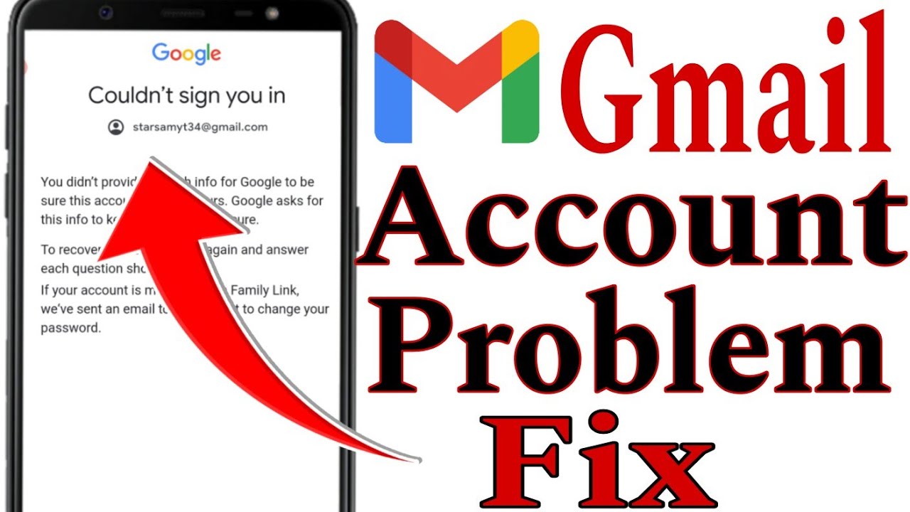couldn't sign in google account android || gmail account problem solve ...