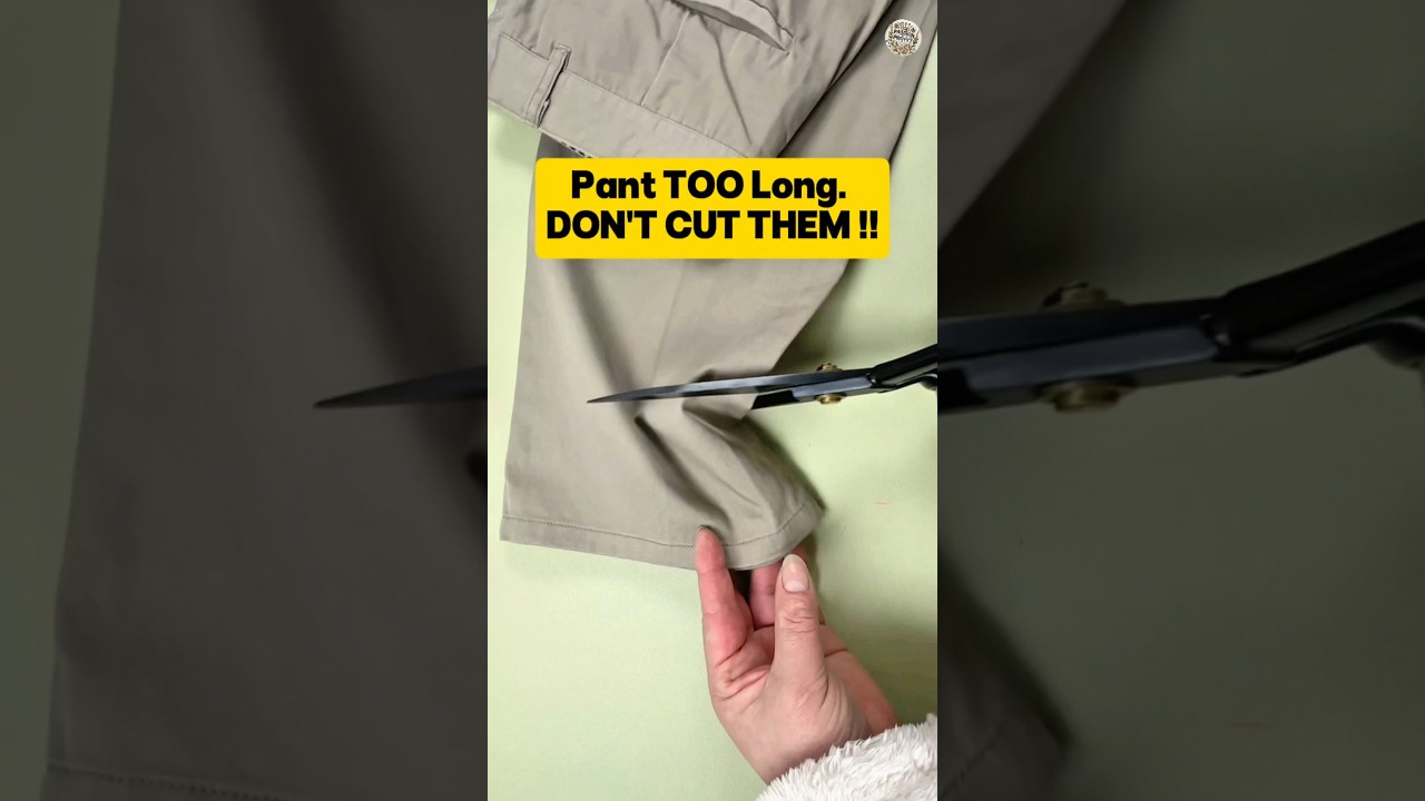 How to Shorten Pants by Hand No Tailor, No Machine! Fix Long Pants in  Minutes #shorts #sewing #tips - YouTube