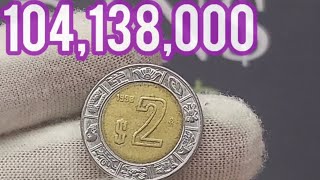 MEXICO 1998 2 PESOS Coin VALUE + REVIEW Estados Unidos Mexicanos $2 Coin