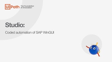 Studio: Coded automation of SAP WinGUI
