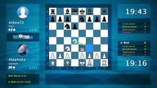 Chess Game Analysis: AlaaAnka - Arben72 : 1-0 (By ChessFriends.com) screenshot 4