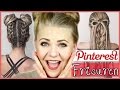 HOW TO do PINTEREST HAIRSTYLES! - Bows & Upside Down Braids